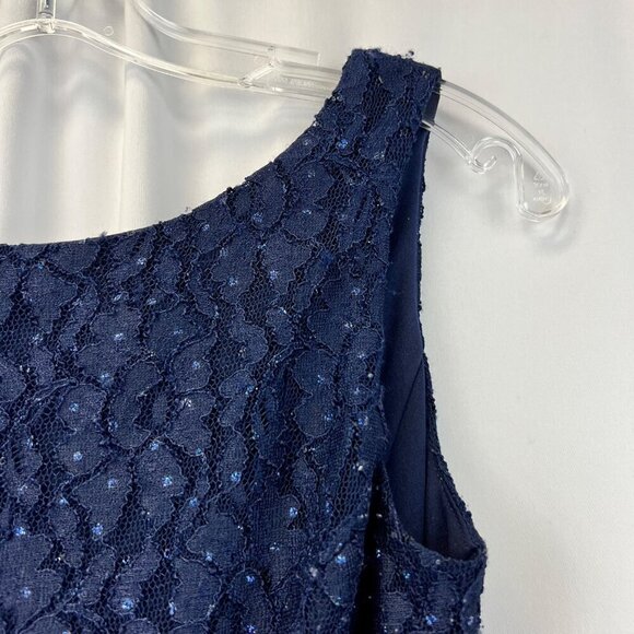 Speechless Women’s Sleeveless Fit Flare Lace Dress Back Zip Navy 5 Juniors - Picture 4 of 9
